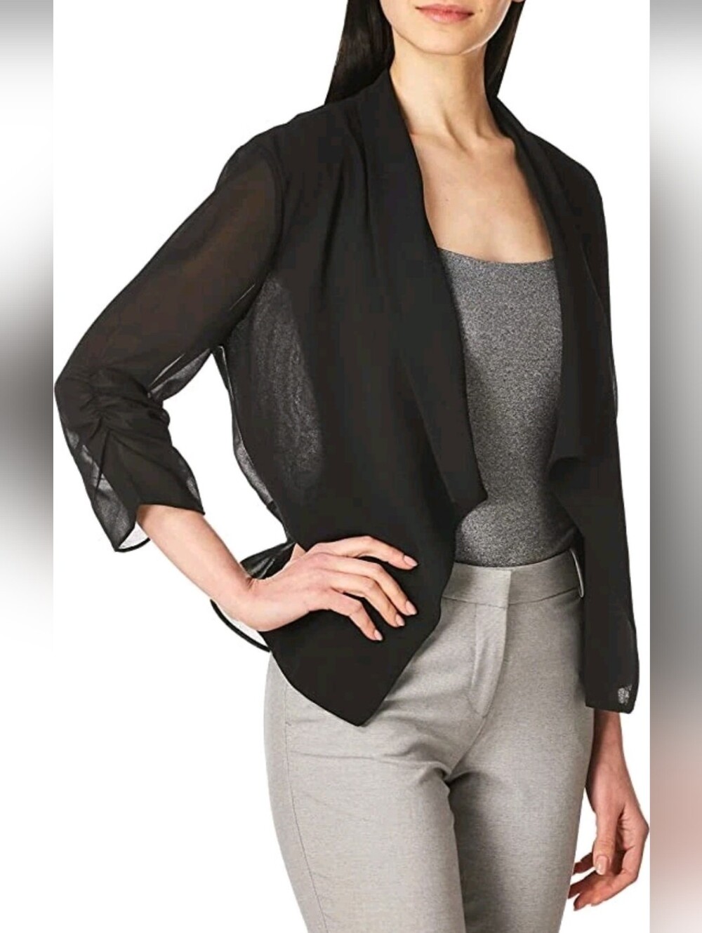 CATTIVA NEW YORK VINTAGE Long Sleeve Sheer Shrug - Sz 14